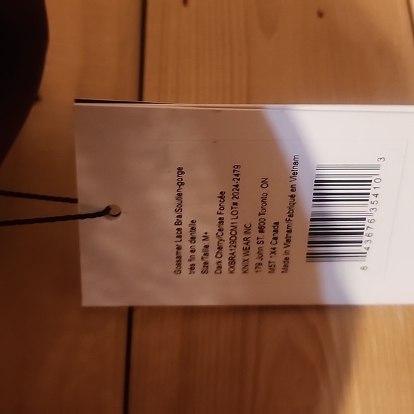 Knix Gossamer Lace Bra Size Medium NEW Dark Cherry - Picture 4 of 6